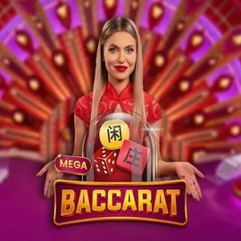 Mega Baccarat logo by Pragmatic Play at Hollywoodbets Casino